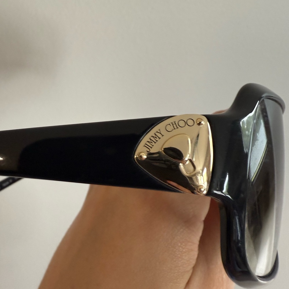 Jimmy Choo Black Sunglasses with Gold Accent - Picture 5 of 8